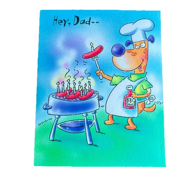 Hallmark Other - Funny Birthday Card for Him Humor Birthday Card for Dad Dog Grilling